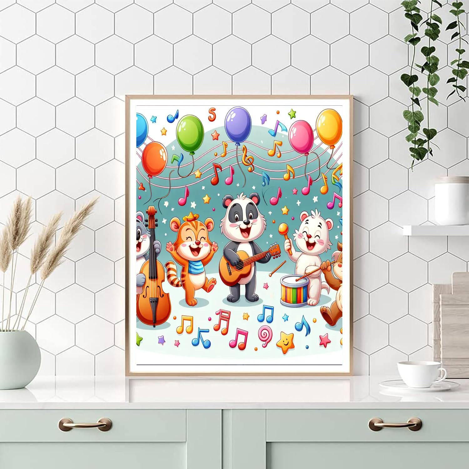 Animal Band Jam Session Paint By Number