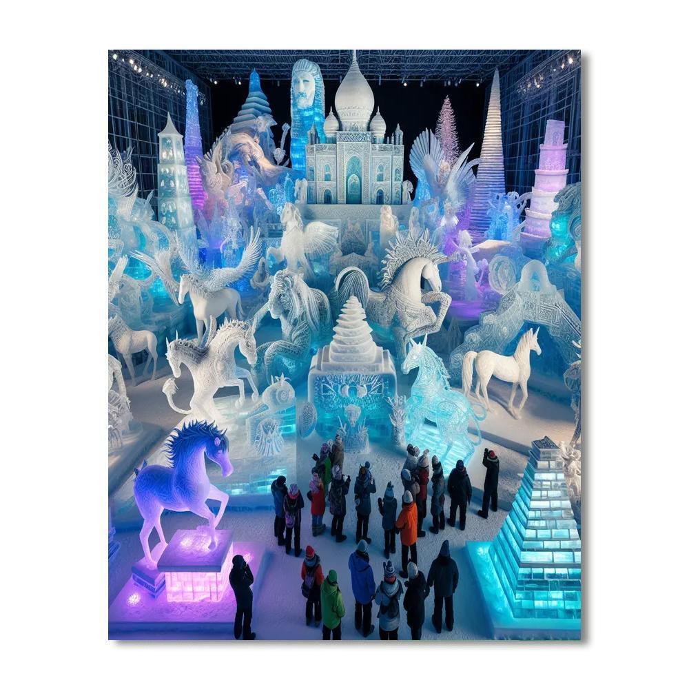 Snow And Ice Sculpture Festival - Bruges Painting Number Kit