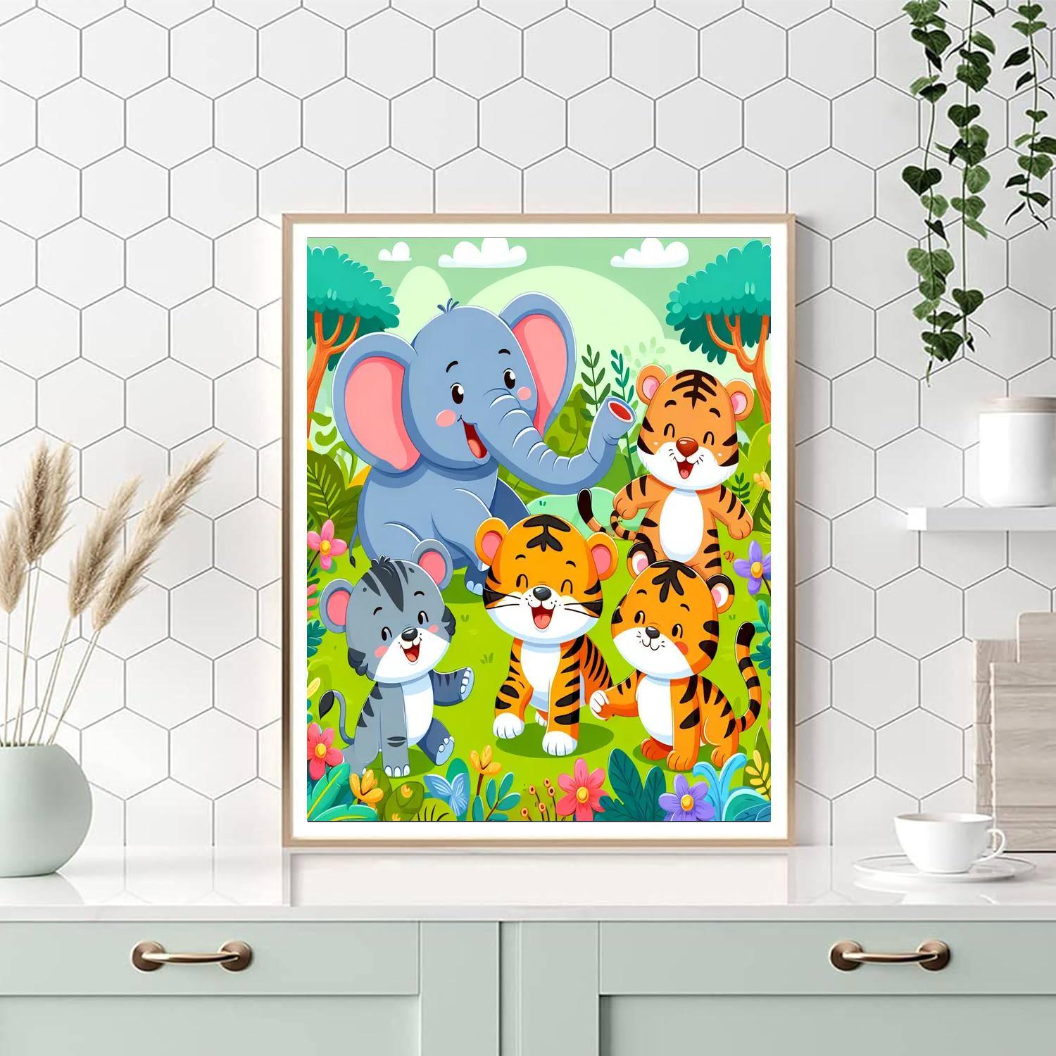 Adventure Animals Painting By Numbers Kit