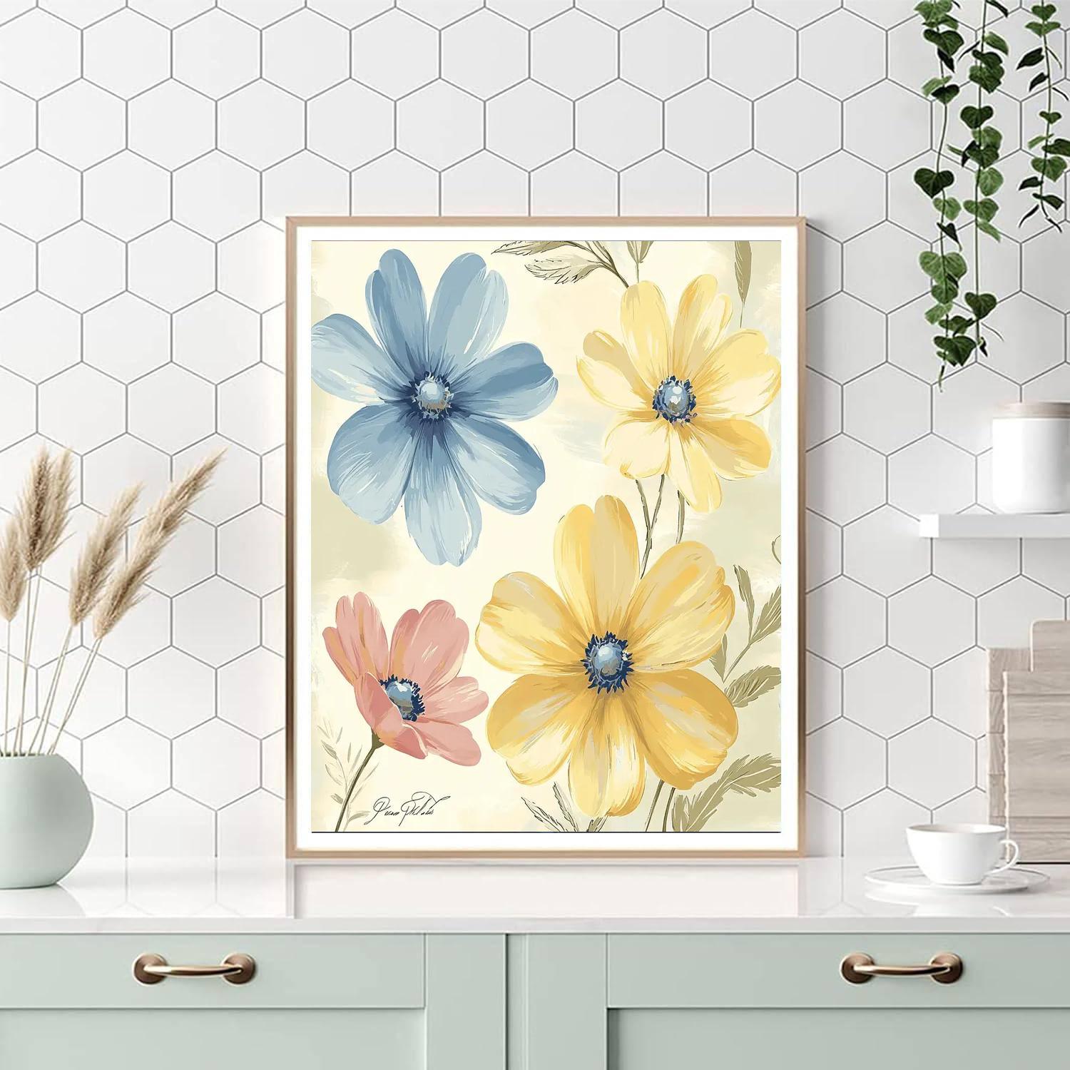 Leonardo Da Vinci Inspired Mystical Petals  DIY Paint By Numbers