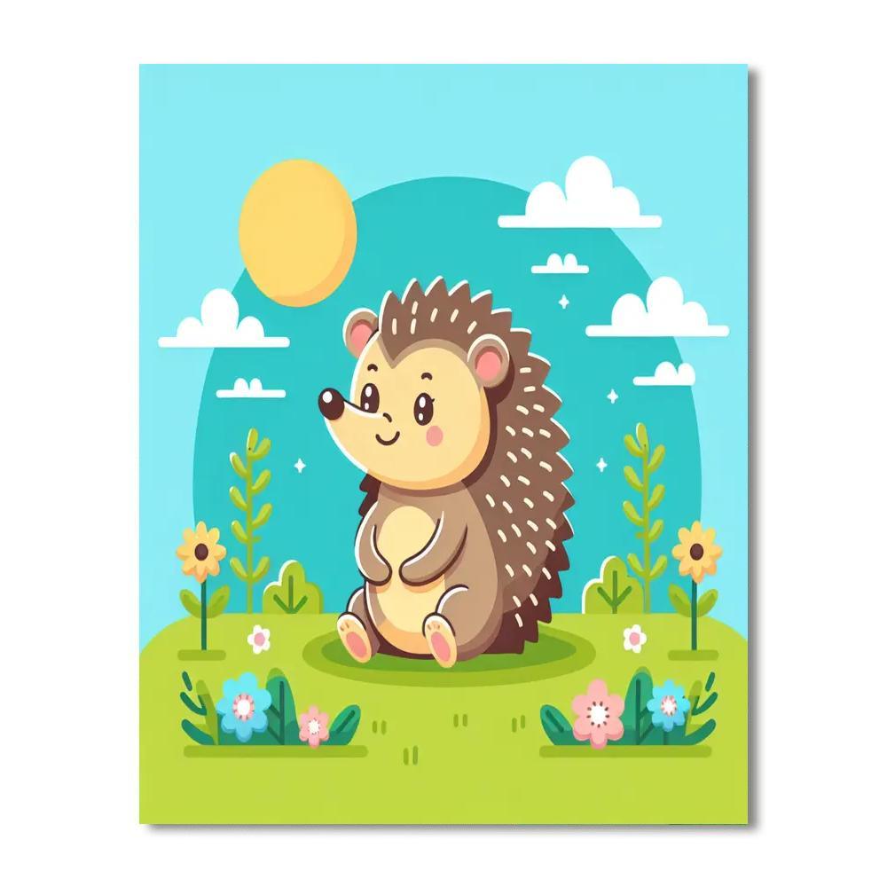 Friendly Hedgehog Paint By Numbers