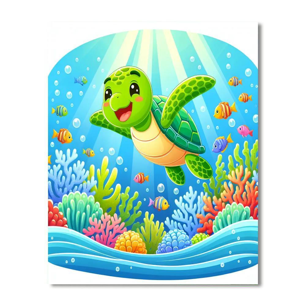 Happy Turtle Paint By Number