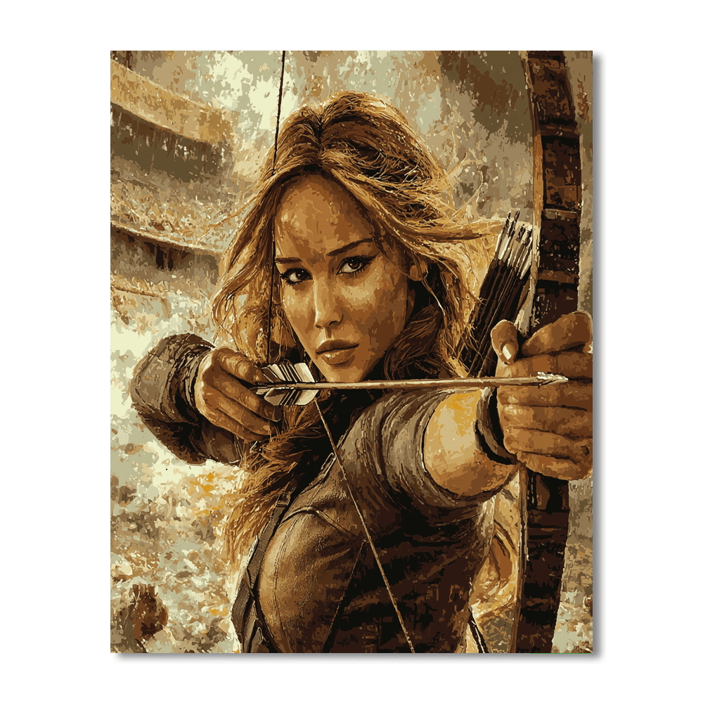 Jennifer Lawrence: The Fearless Katniss Everdeen Paint By Color