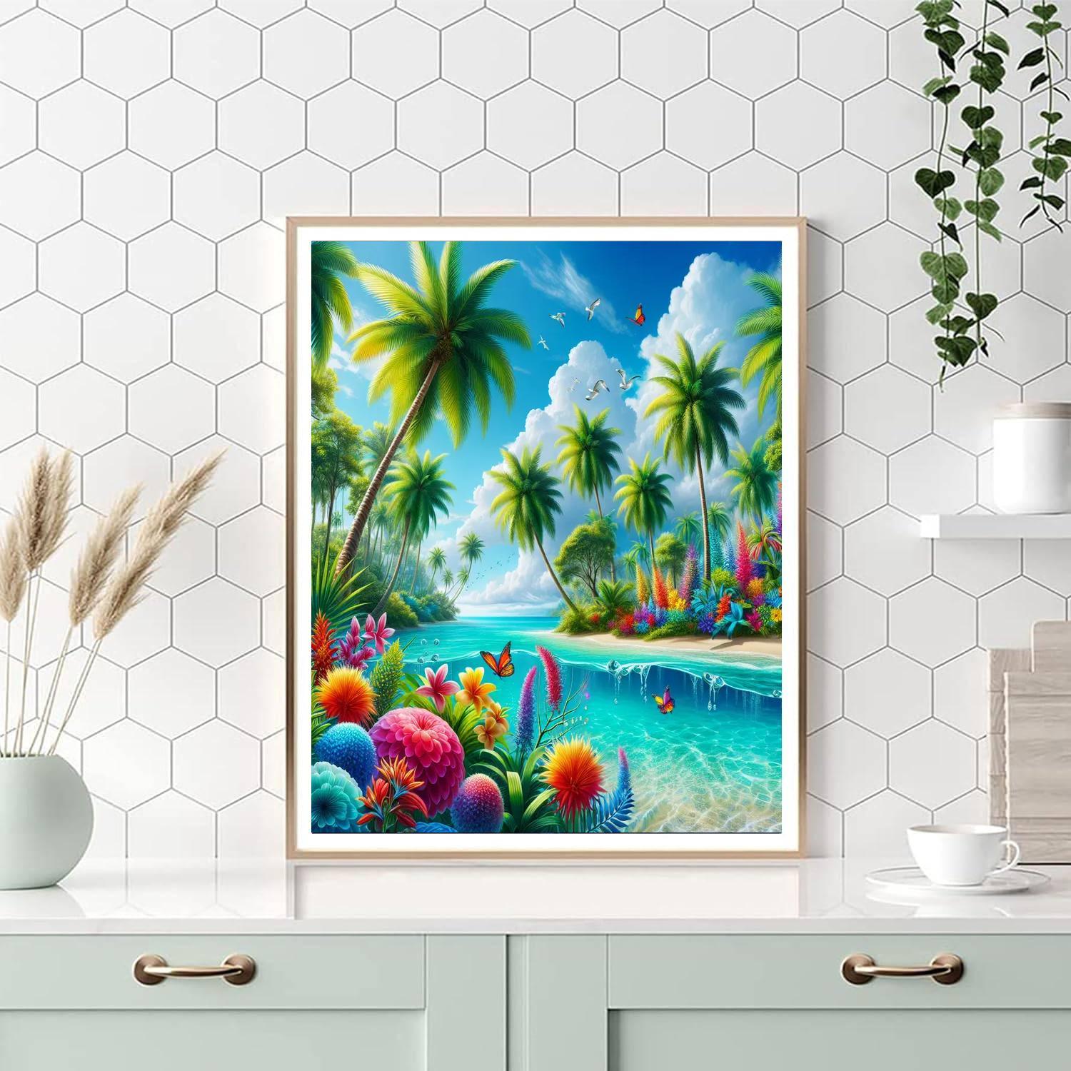 Vivid Tropical Paradise Paint By Numbers
