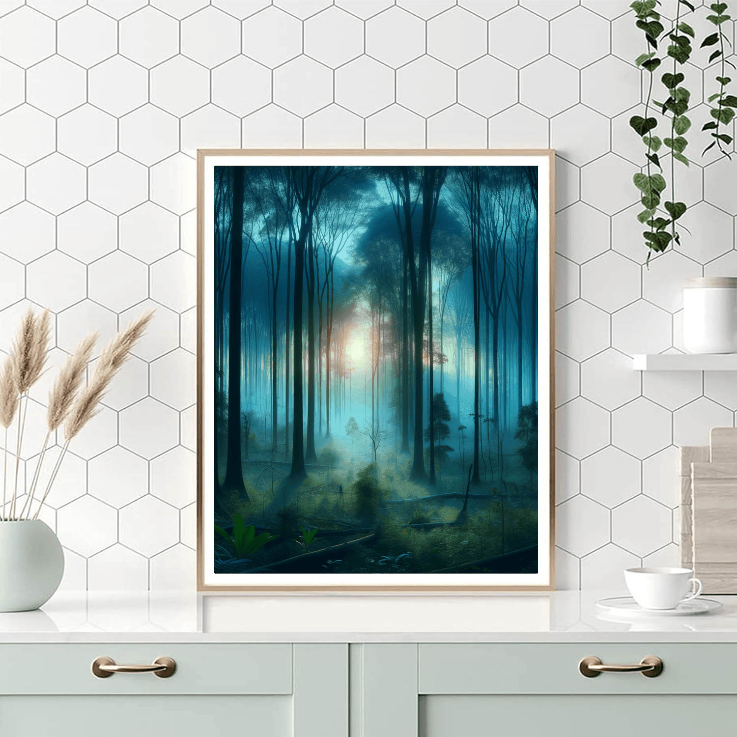 Quiet Forest Morning DIY Paint By Numbers