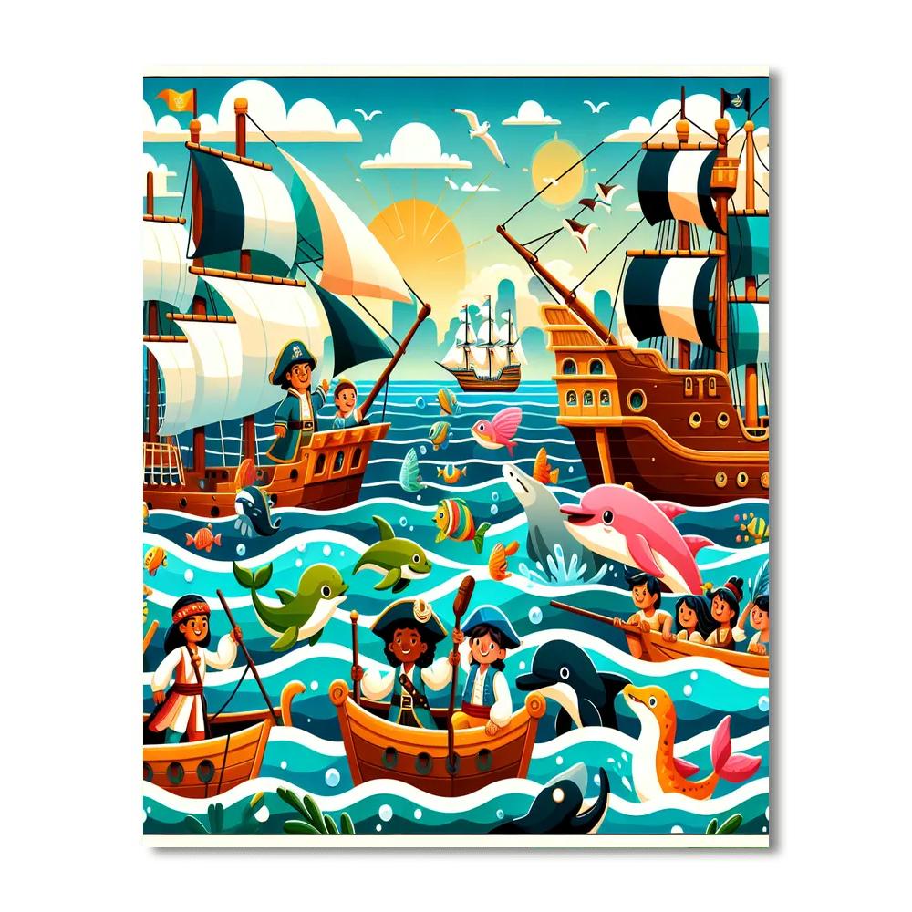 Oceanic Voyage Adventure Painting Number Kit