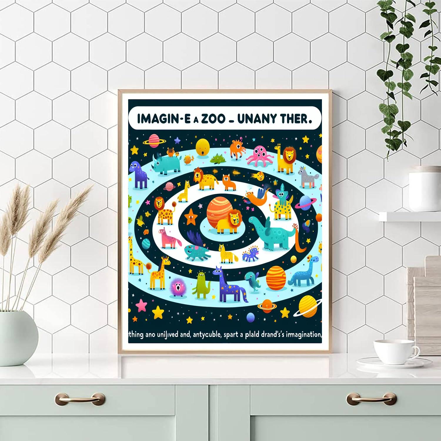 Cosmic Zoo Adventure DIY Paint By Numbers