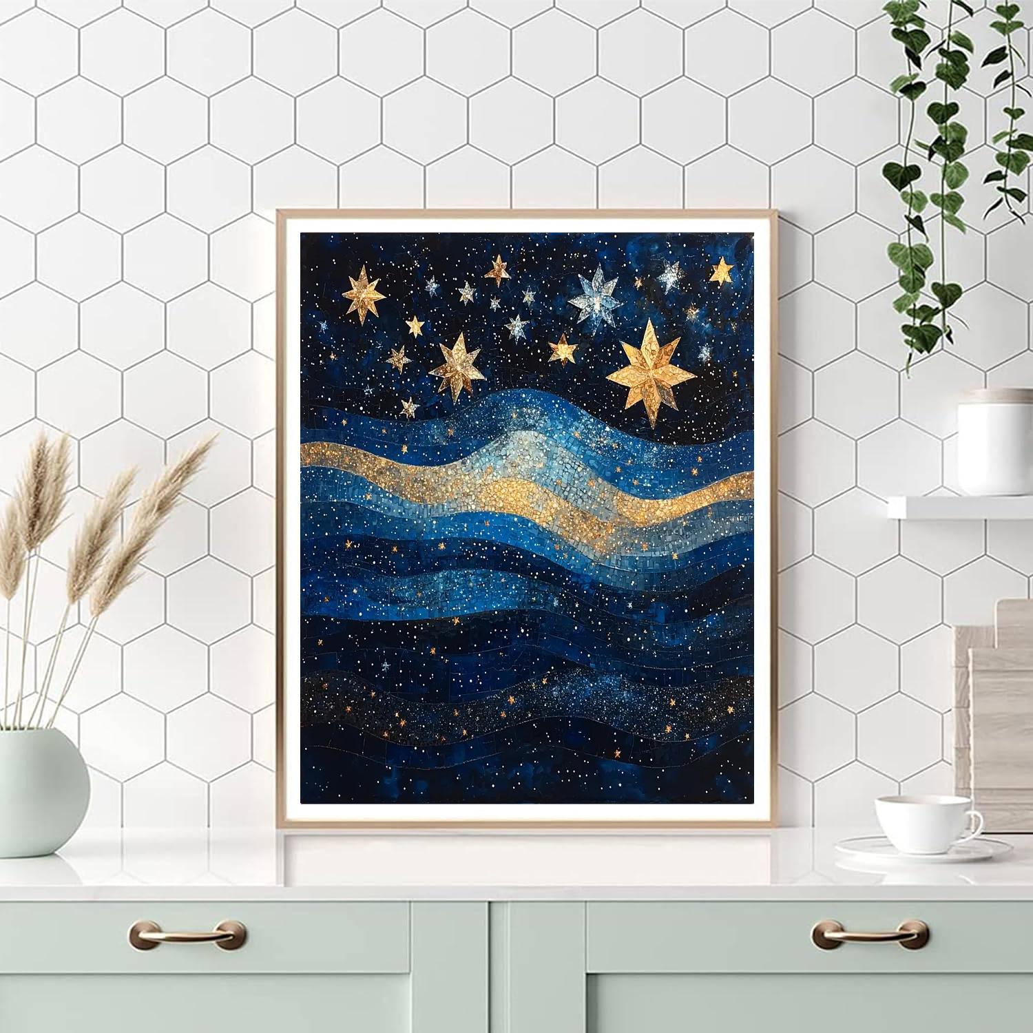 Michelangelo Inspired Veil Of Stars  Paint By Color