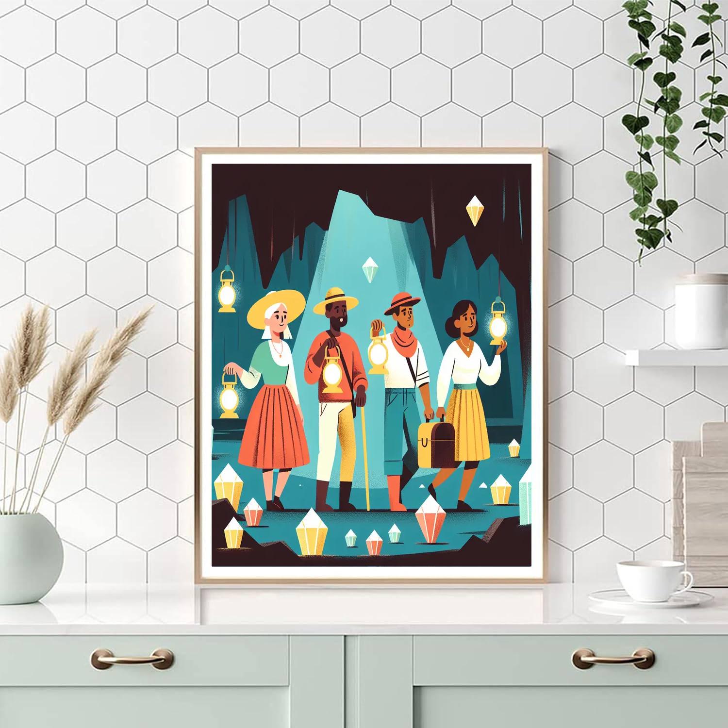 Mysterious Cavern Expedition Painting Number Kit