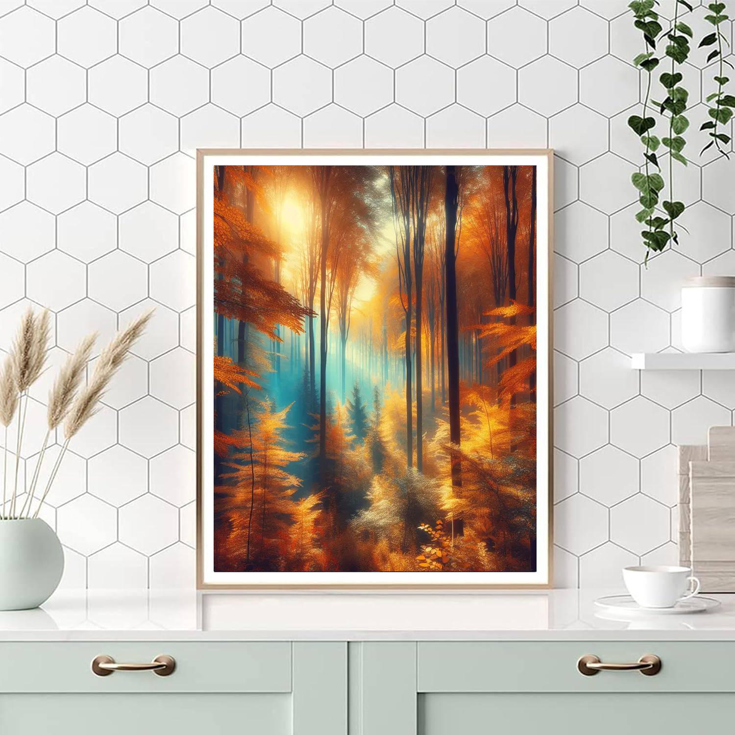 Amber Woodland Numbered Painting Kits