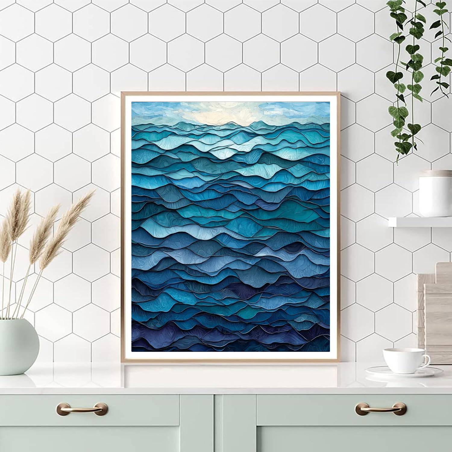 Michelangelo Inspired Mystic Waves  Paint By Numbers