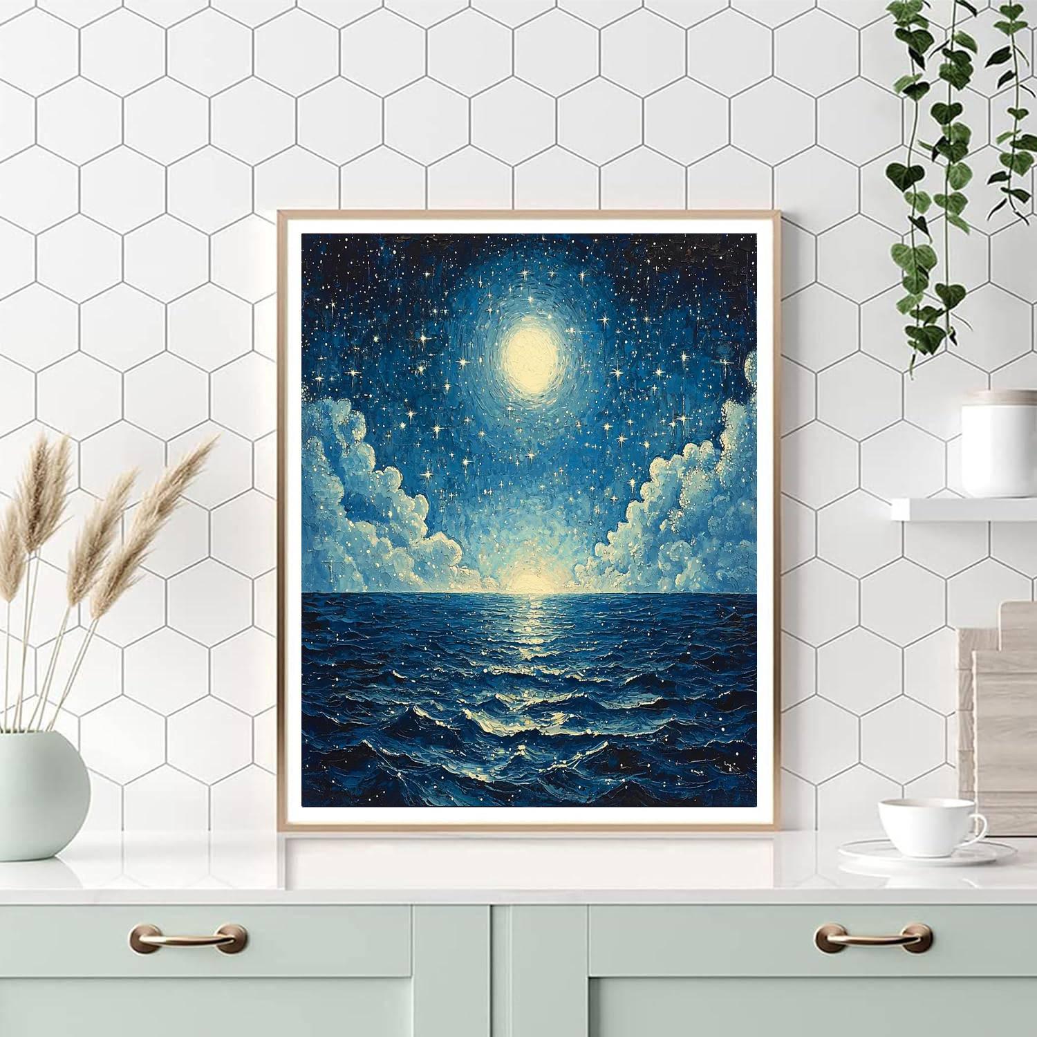 René Magritte Inspired Astral Enigma  Paint By Numbers Kits