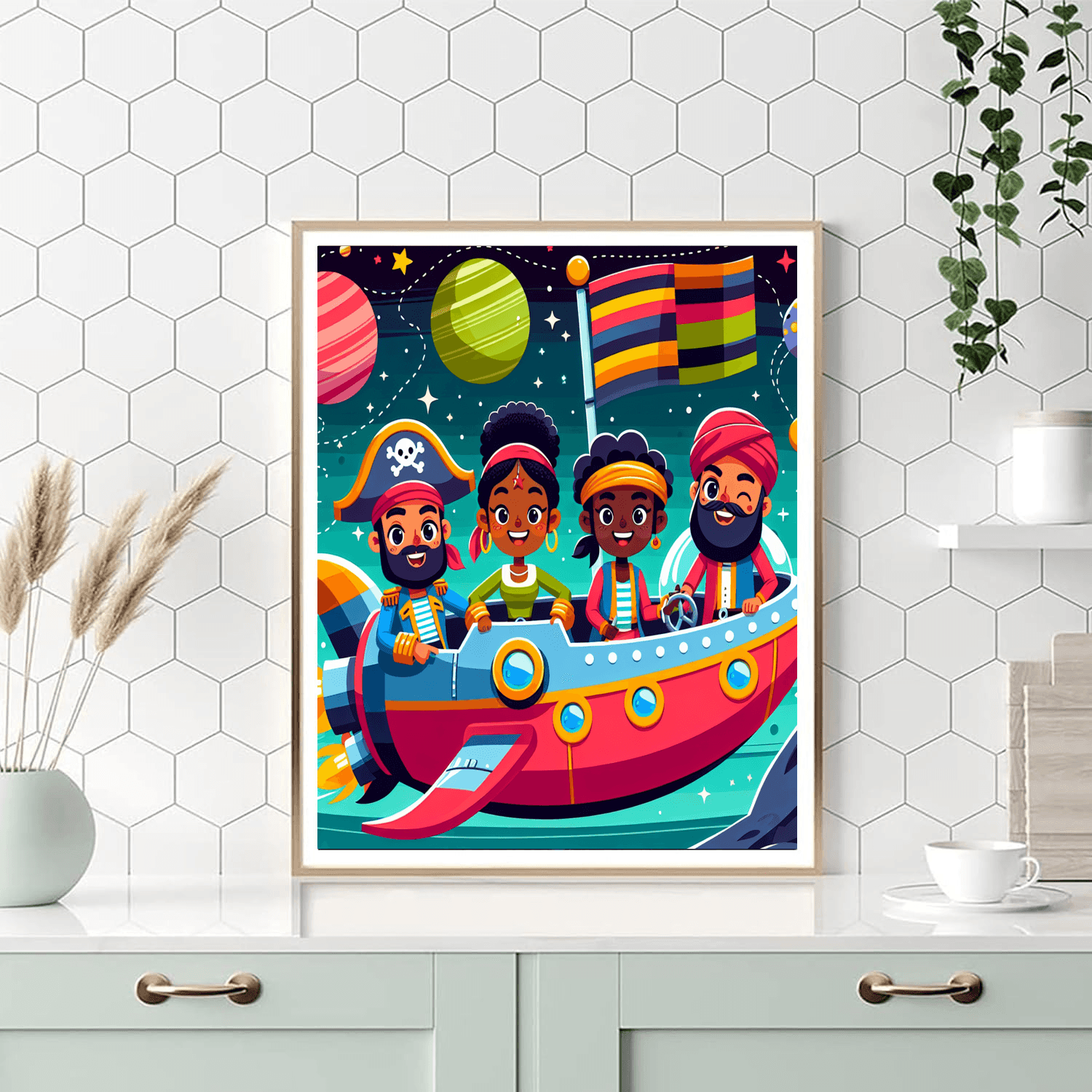 Adventurous Space Pirates Painting Number Kit