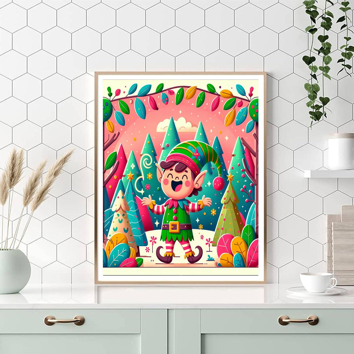 Joyful Elf Paint By Numbers Kits