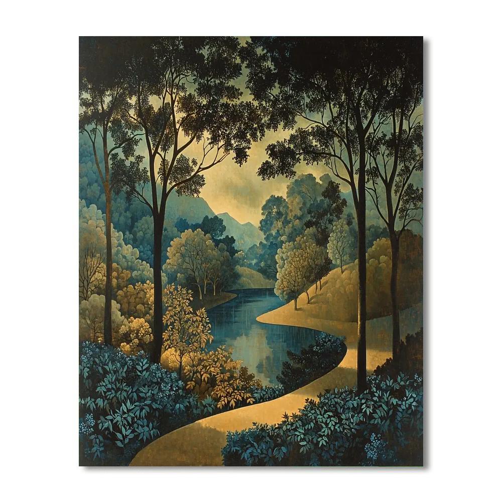 Nandalal Bose Inspired Echoes Of Monsoon Elegance  Paint By Numbers