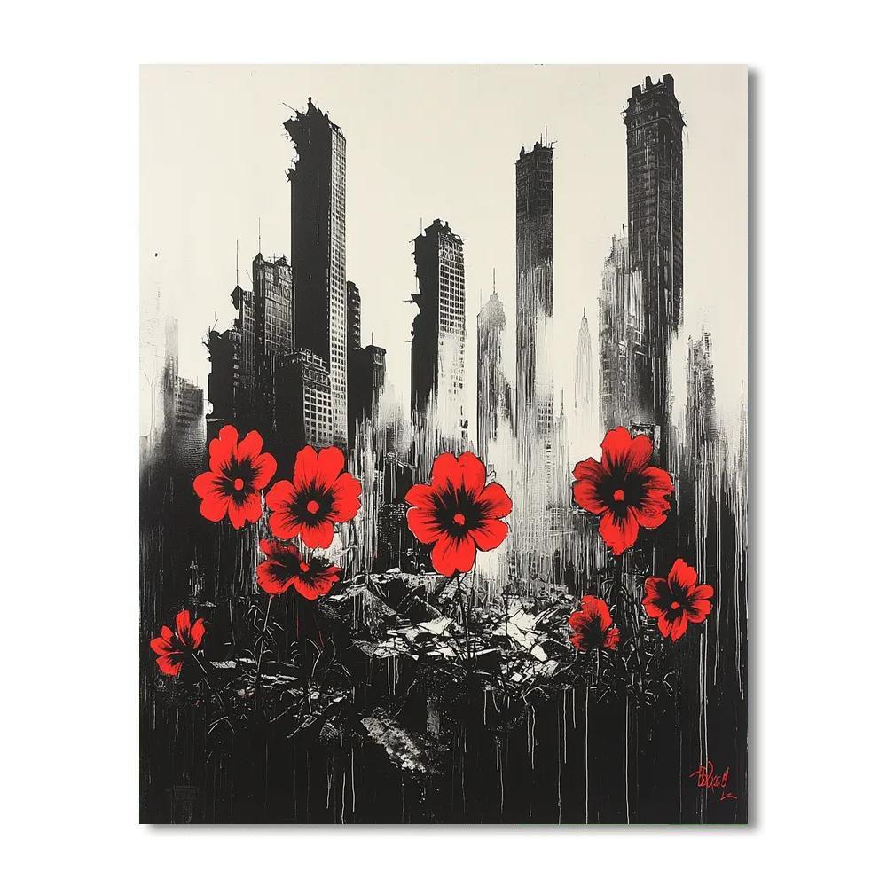 Banksy Inspired Redemption In Ruin  Painting By Numbers Kit