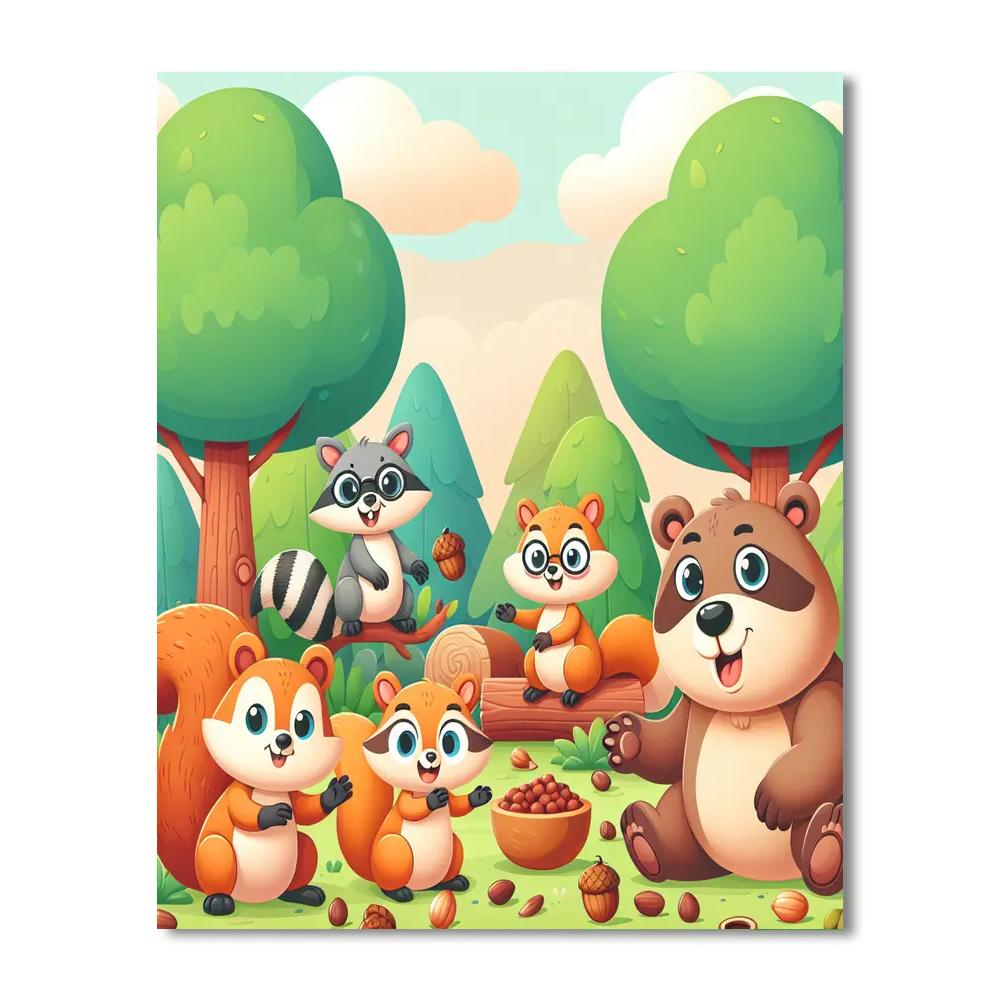 Nutty Neighbors Paint By Numbers Art