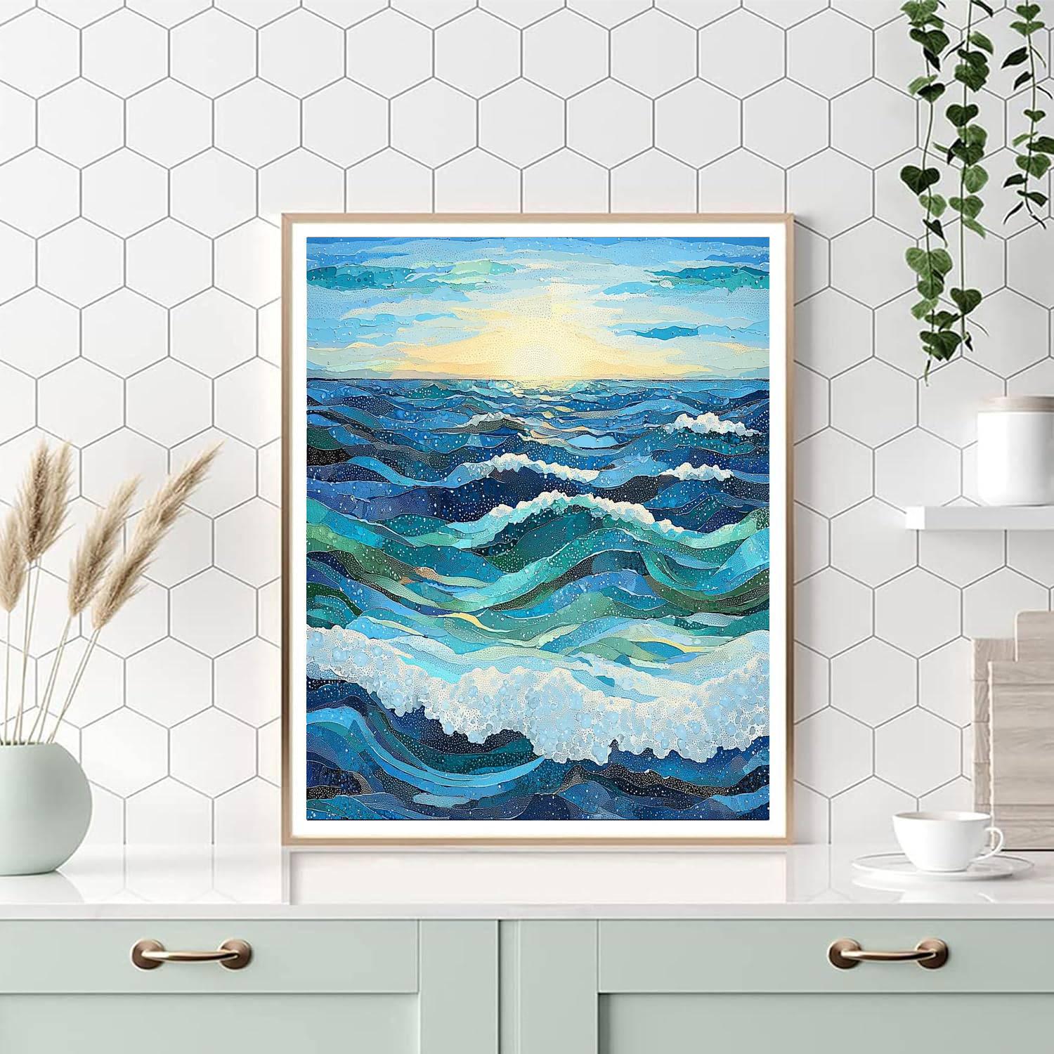 Georges Seurat Inspired Symphony Of Waves  Numbered Painting Kits