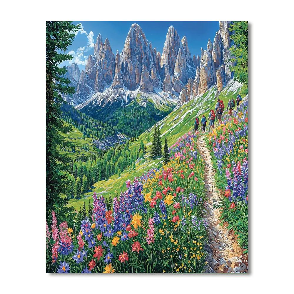 Hiking The Dolomites Numbered Painting Kits
