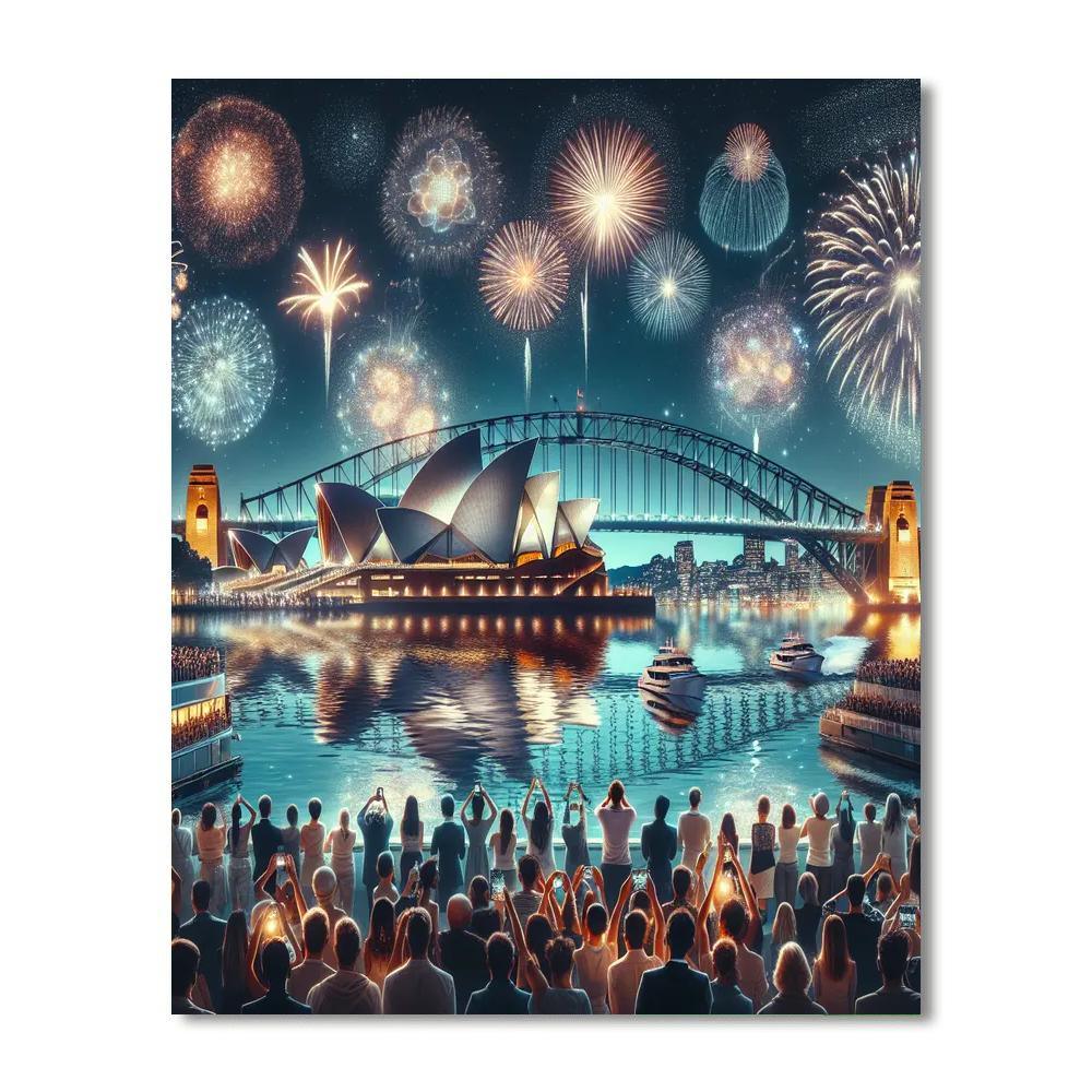Sydney New Year's Eve - Sydney, Australia Paint By Color