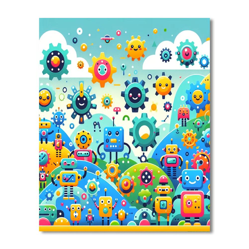 Epic Robot Quest Paint By Number