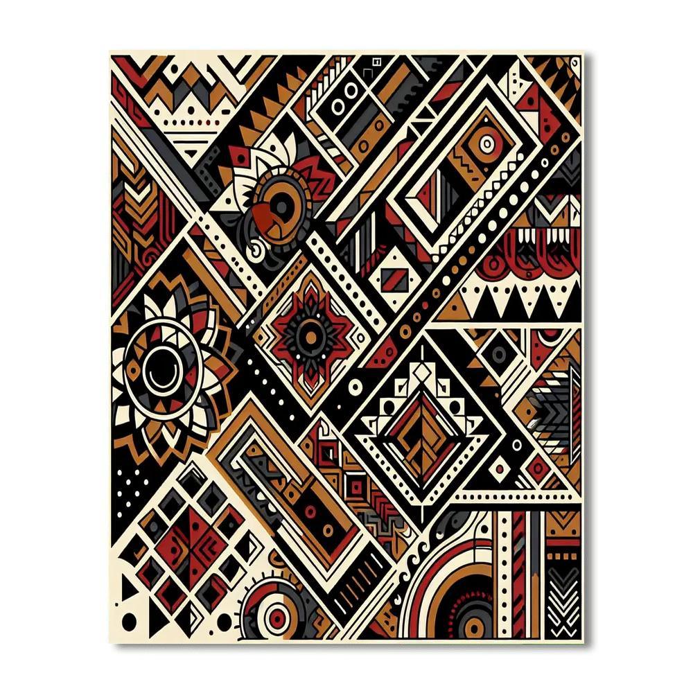 Artistic Tribal Patterns Number Painting