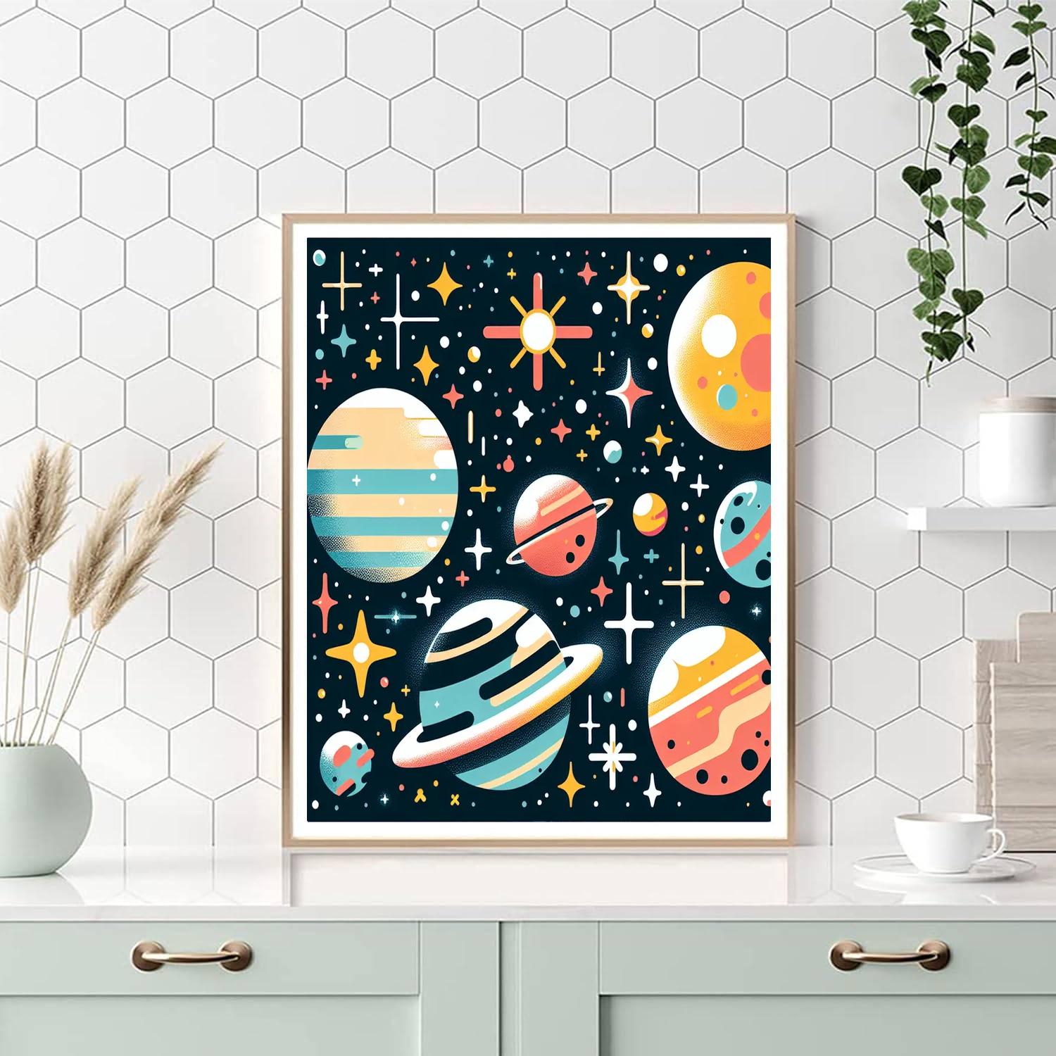 Glittering Galaxy Gala Numbered Painting Kits