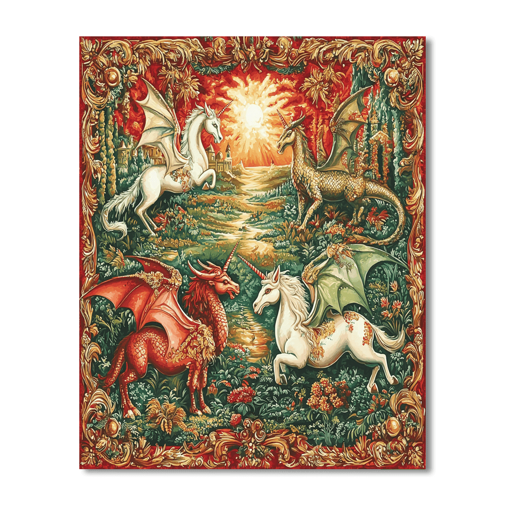 Raphael Inspired Renaissance Mythical Creatures - DIY Painting By Numbers Kit