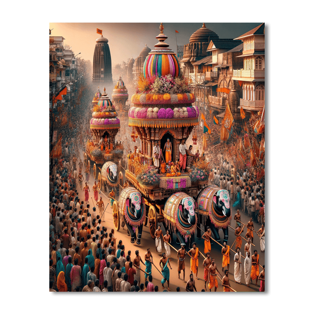 Rathayatra - India Paint By Color