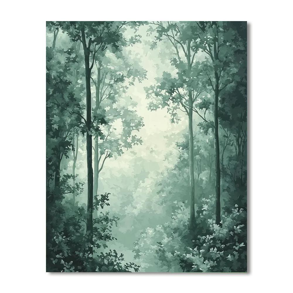 Caspar David Friedrich Inspired Transcendental Forest Journey  Paint By Color