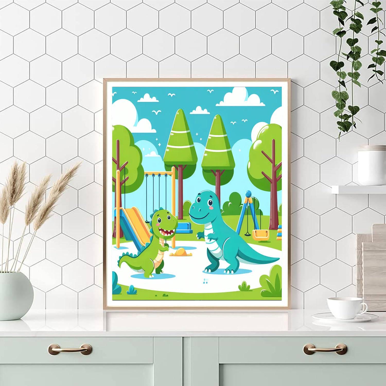 Dino Adventure Park Paint By Numbers