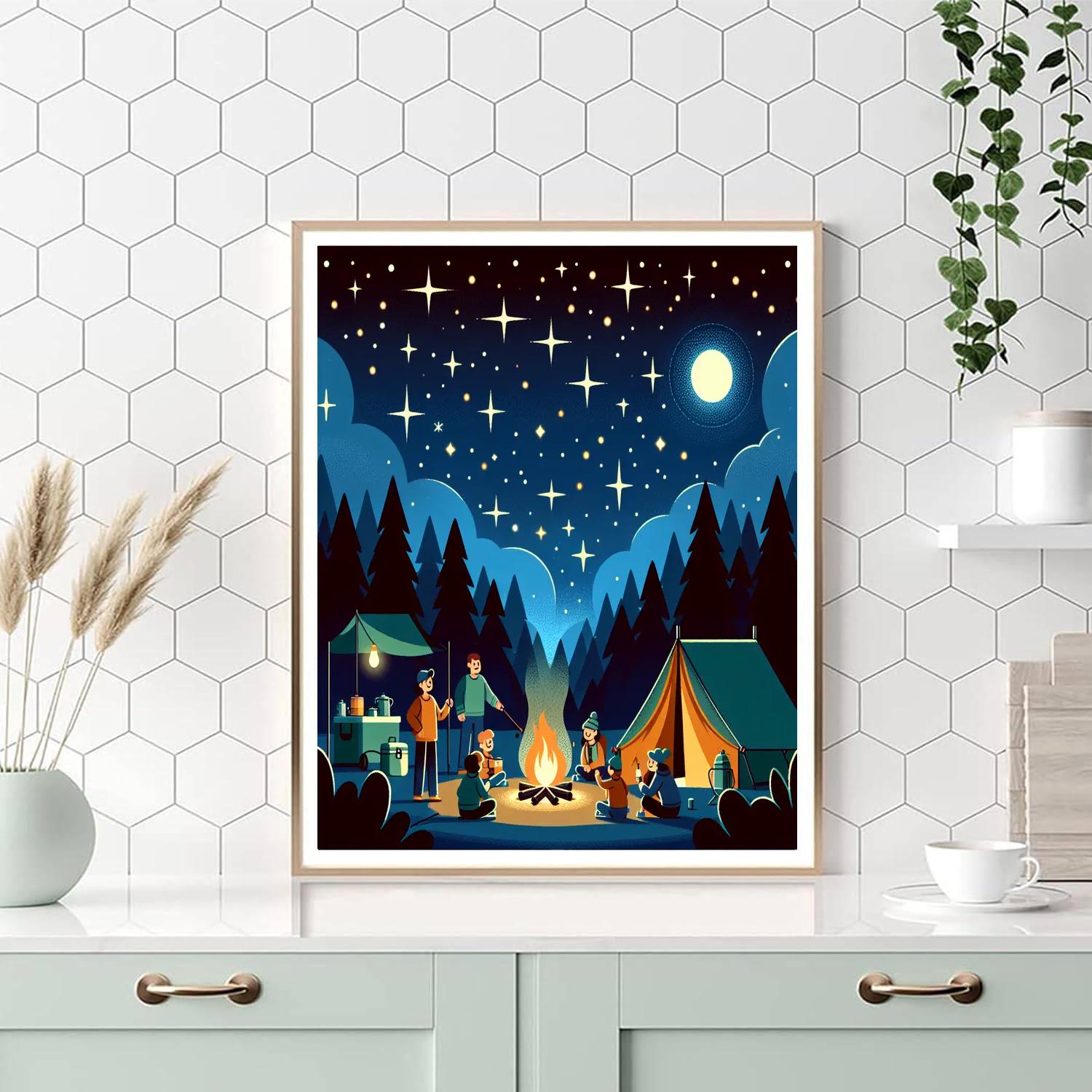 Moonlight Magic Campout Paint By Number