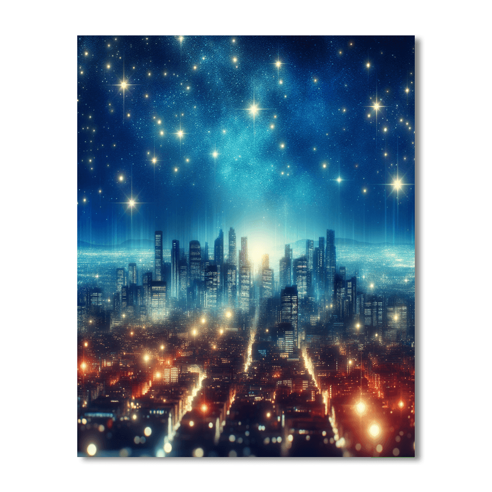 Starry City Nights DIY Paint By Numbers