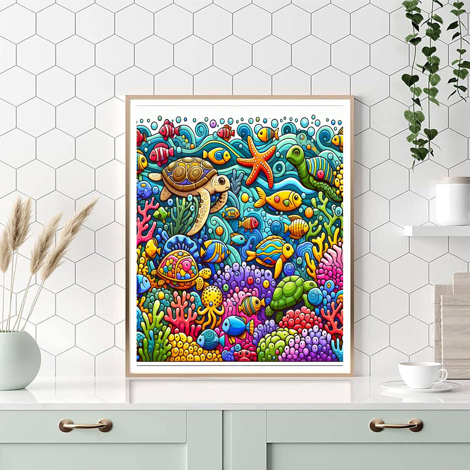 Aquatic Wonderland Paint By Numbers Art