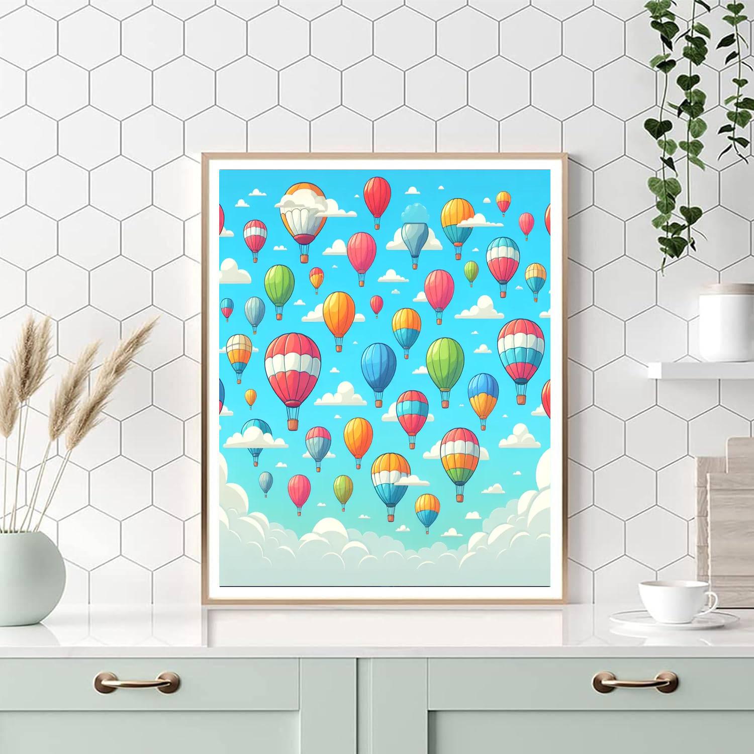 Floating In The Balloon Festival Paint By Numbers Art