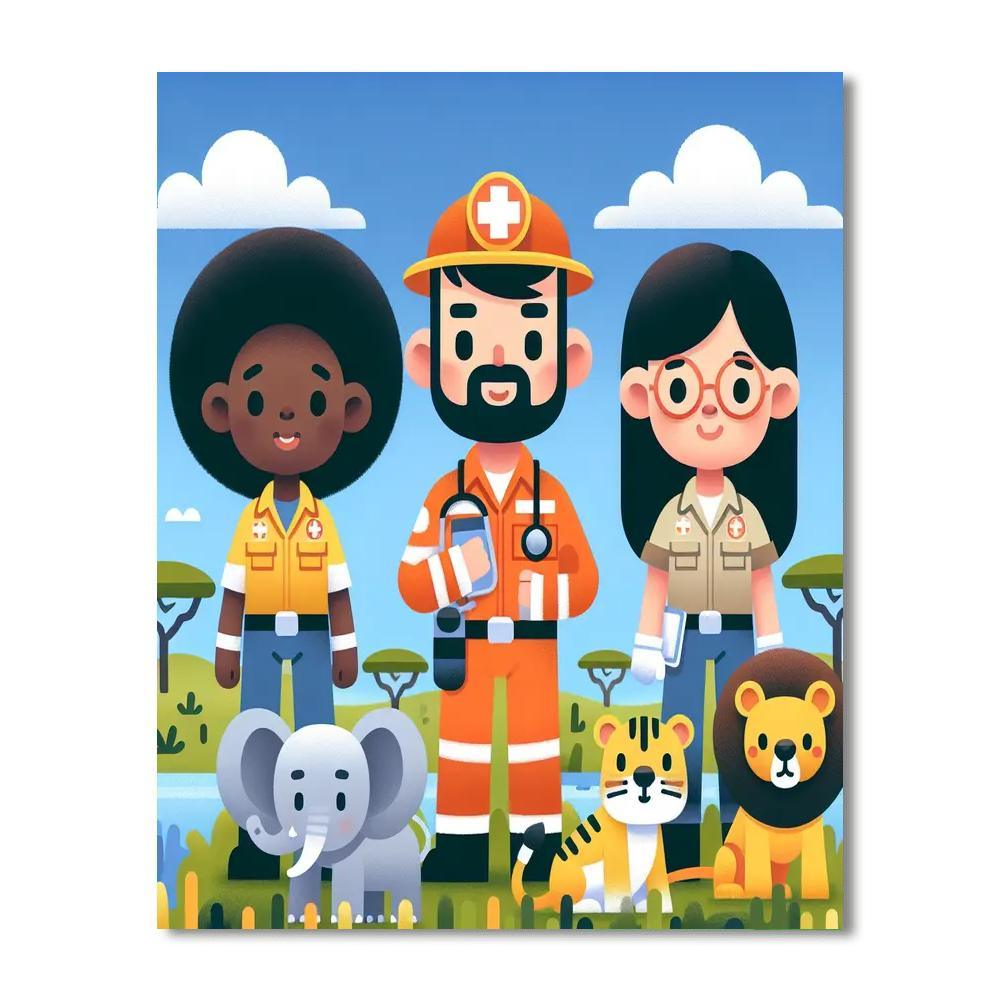 Safari Wildlife Rescue Paint By Color