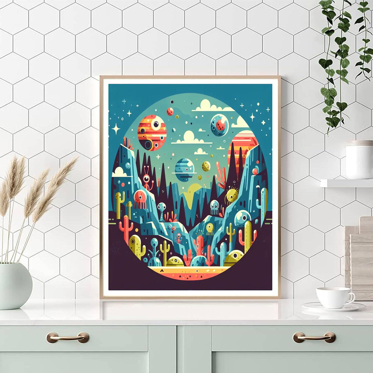 Alien World Adventure Numbered Painting Kits