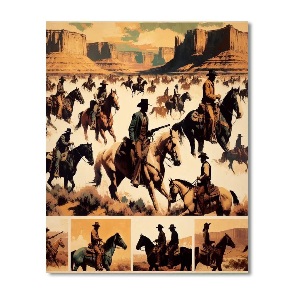 Adventure In The Wild West Paint By Numbers Art