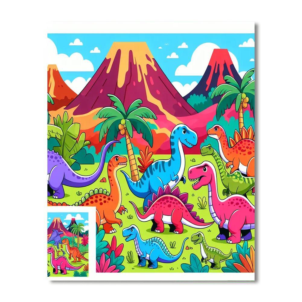 Dinosaur Roar Fest Paint By Color