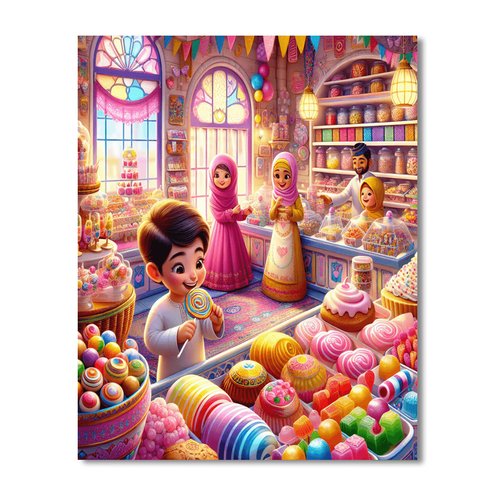 Delightful Candy Shop Paint By Numbers Kits