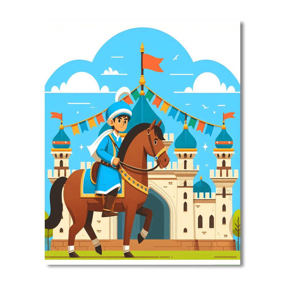 Knight's Castle Siege Painting By Numbers Kit