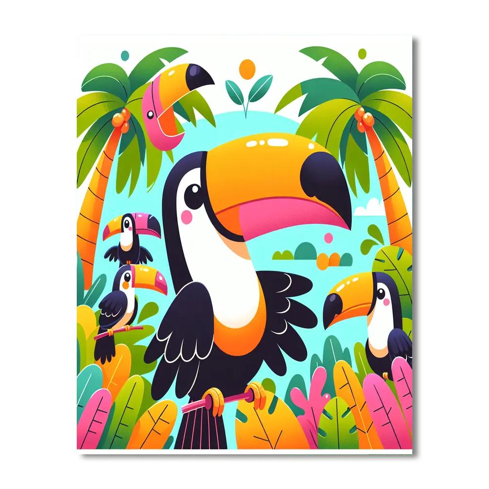 Tropical Toucan Tales Numbered Painting Kits