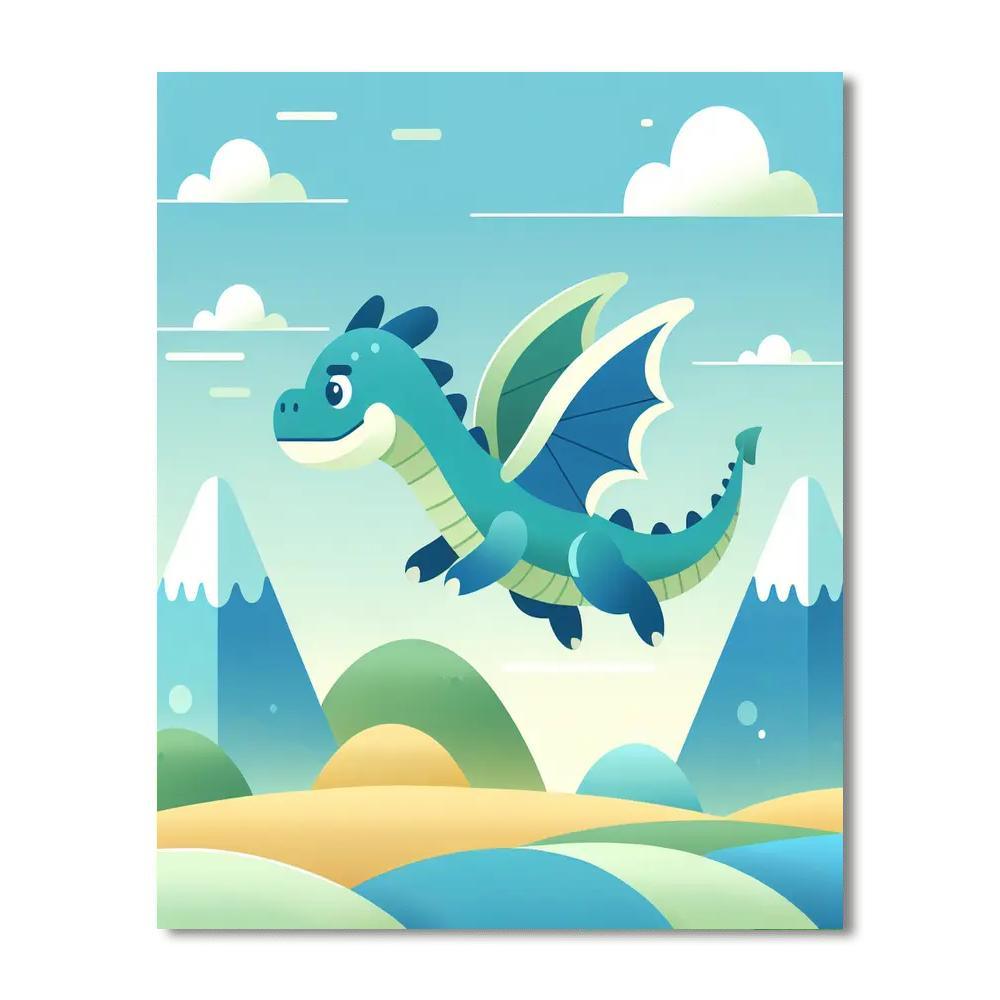 Friendly Dragon's Realm Painting By Numbers Kit