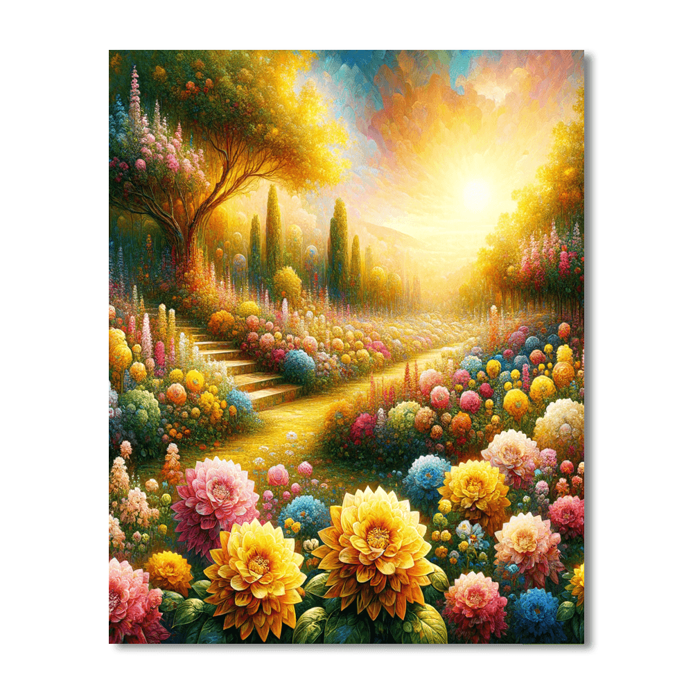 Charming Summer Garden Painting By Numbers Kit