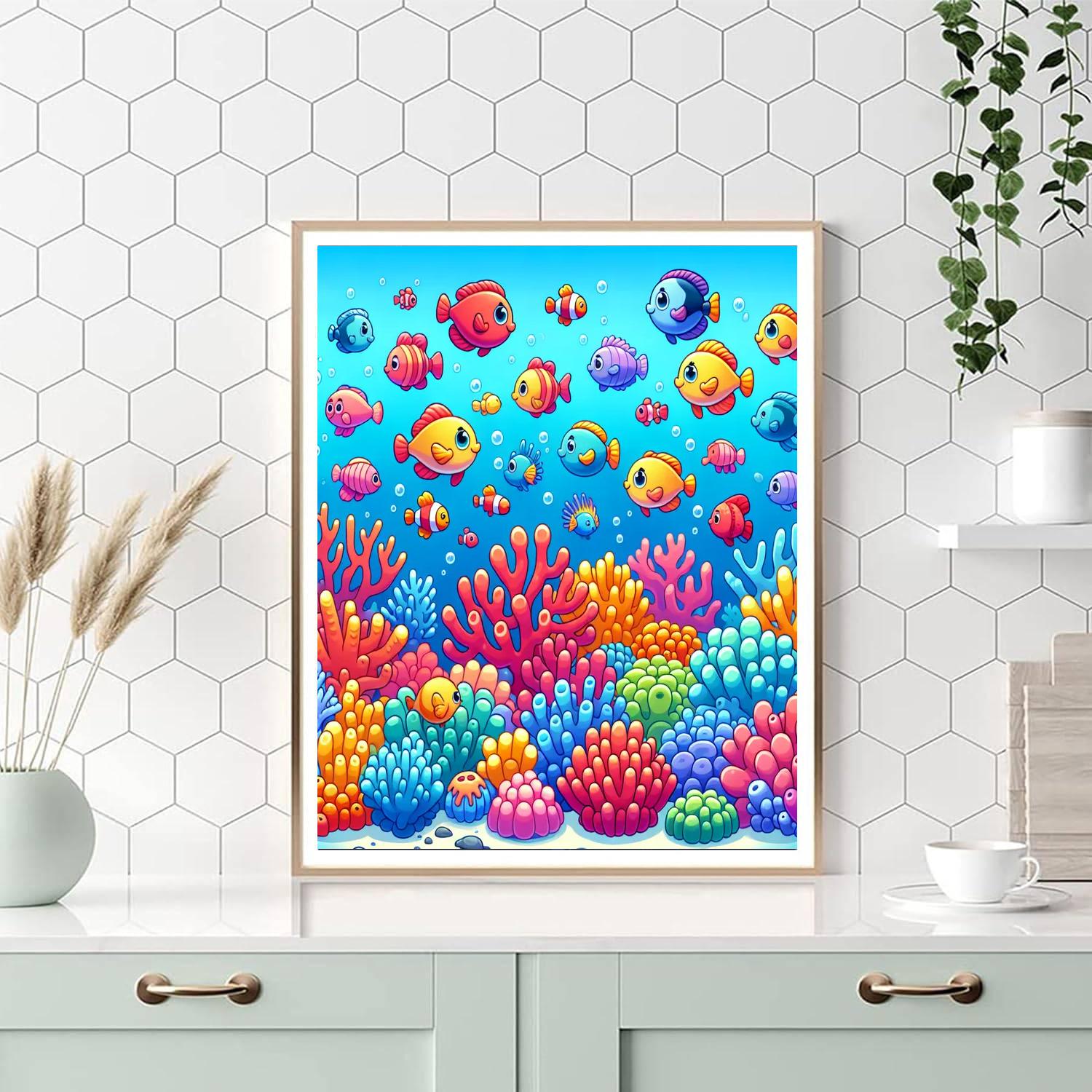 Creative Coral Reef Number Painting