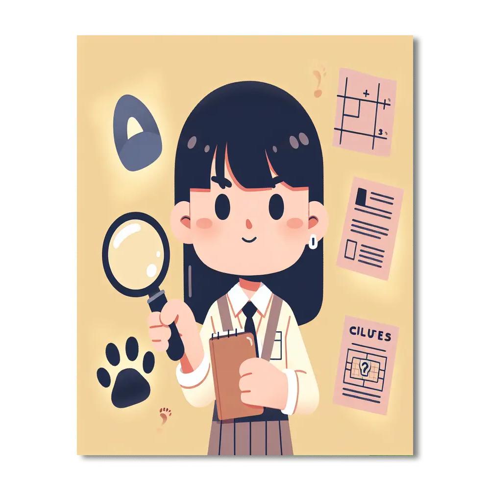 Mystery Detective Mission Numbered Painting Kits