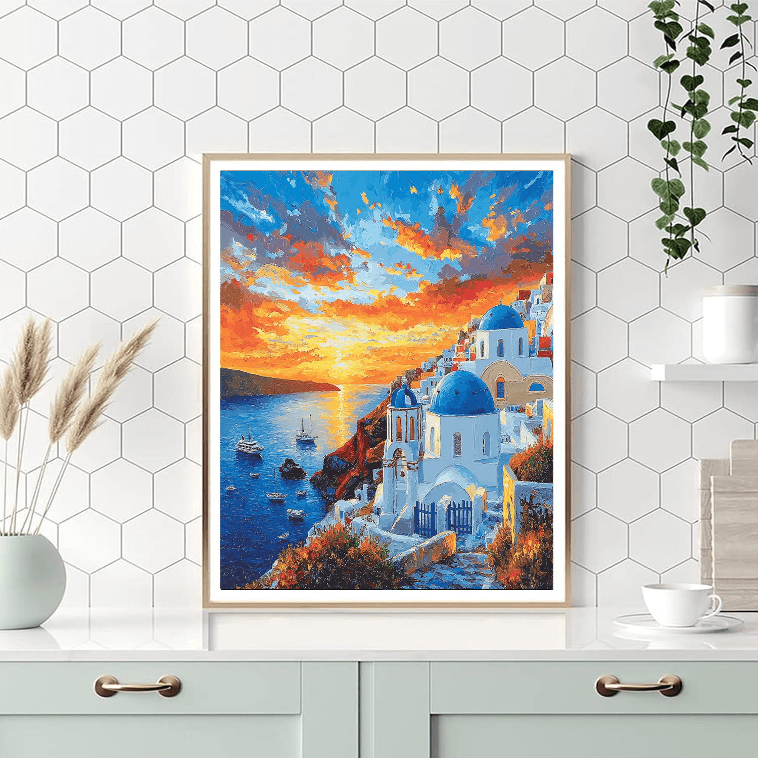 Oia Village Paint By Numbers Kits