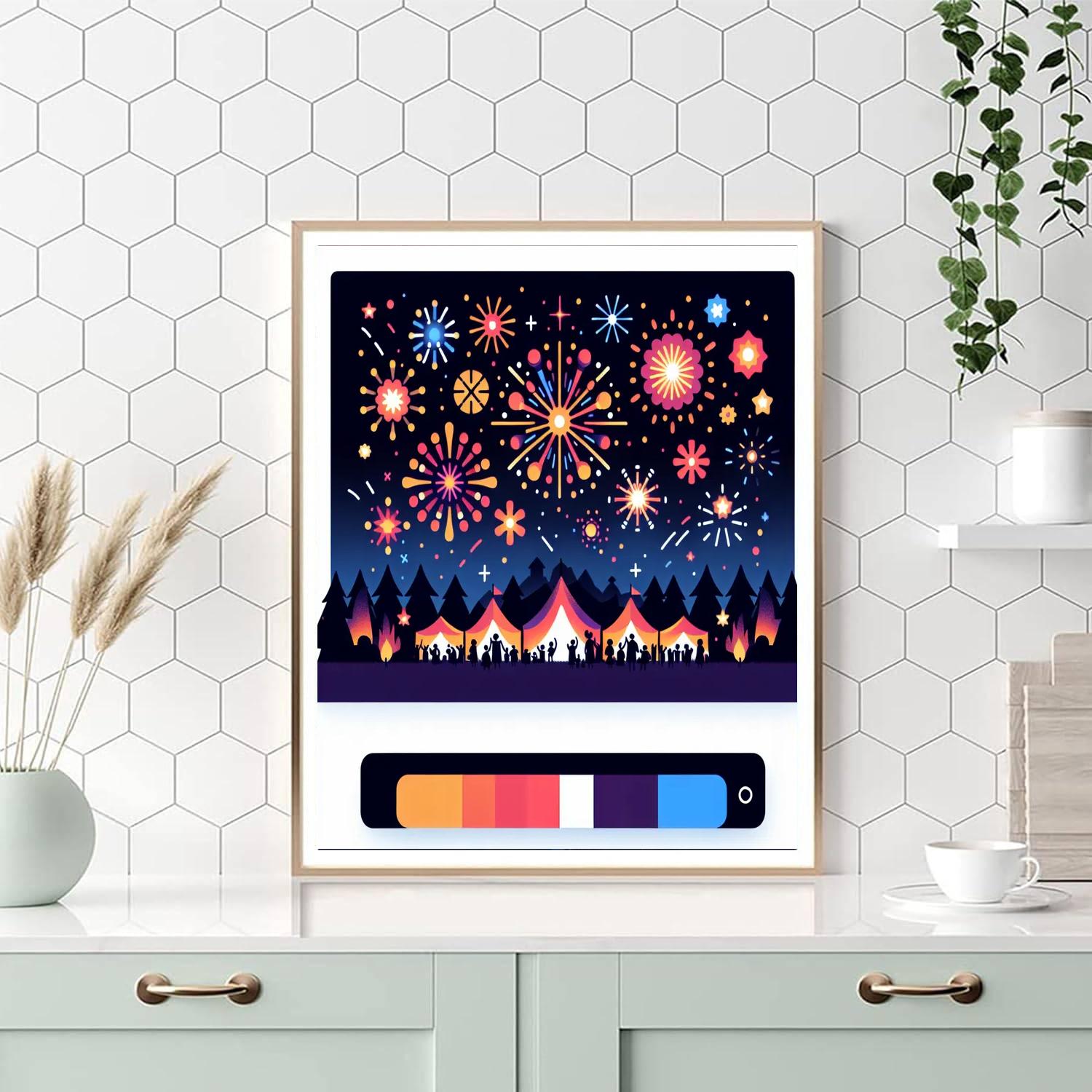 Fantastic Fireworks Fiesta Paint By Color