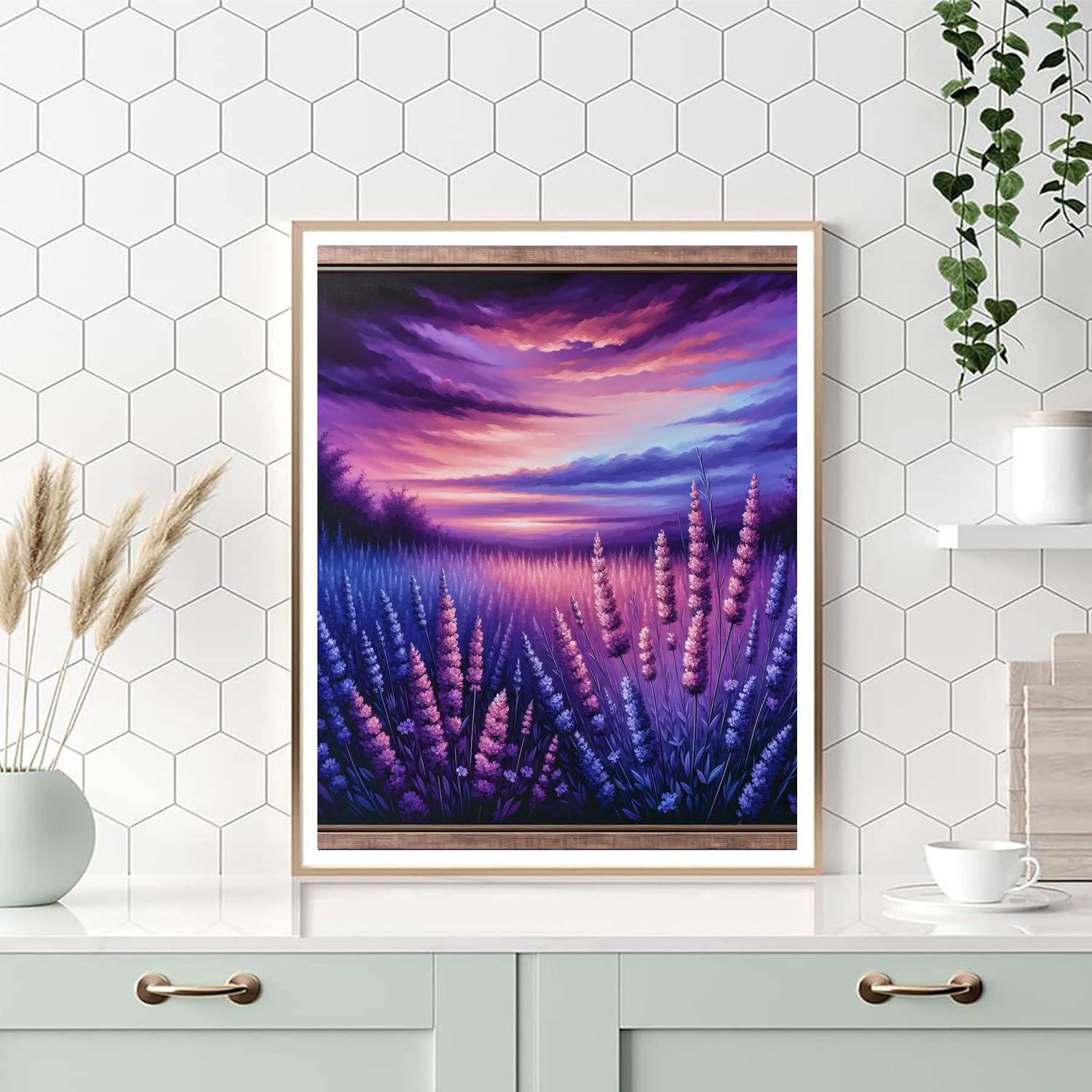 Lavender Twilight Tranquility Paint By Number