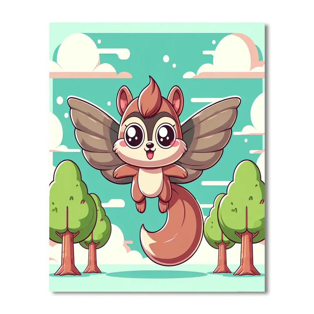 Flying Squirrel Adventure Paint By Numbers